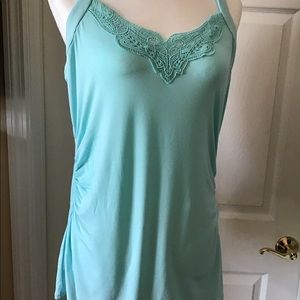 NEW White House BlackMarket Aqua embellished tank